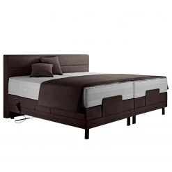 Loftscape Boxspringbett Celina - Dunkelbraun - 200 x 200cm - H4