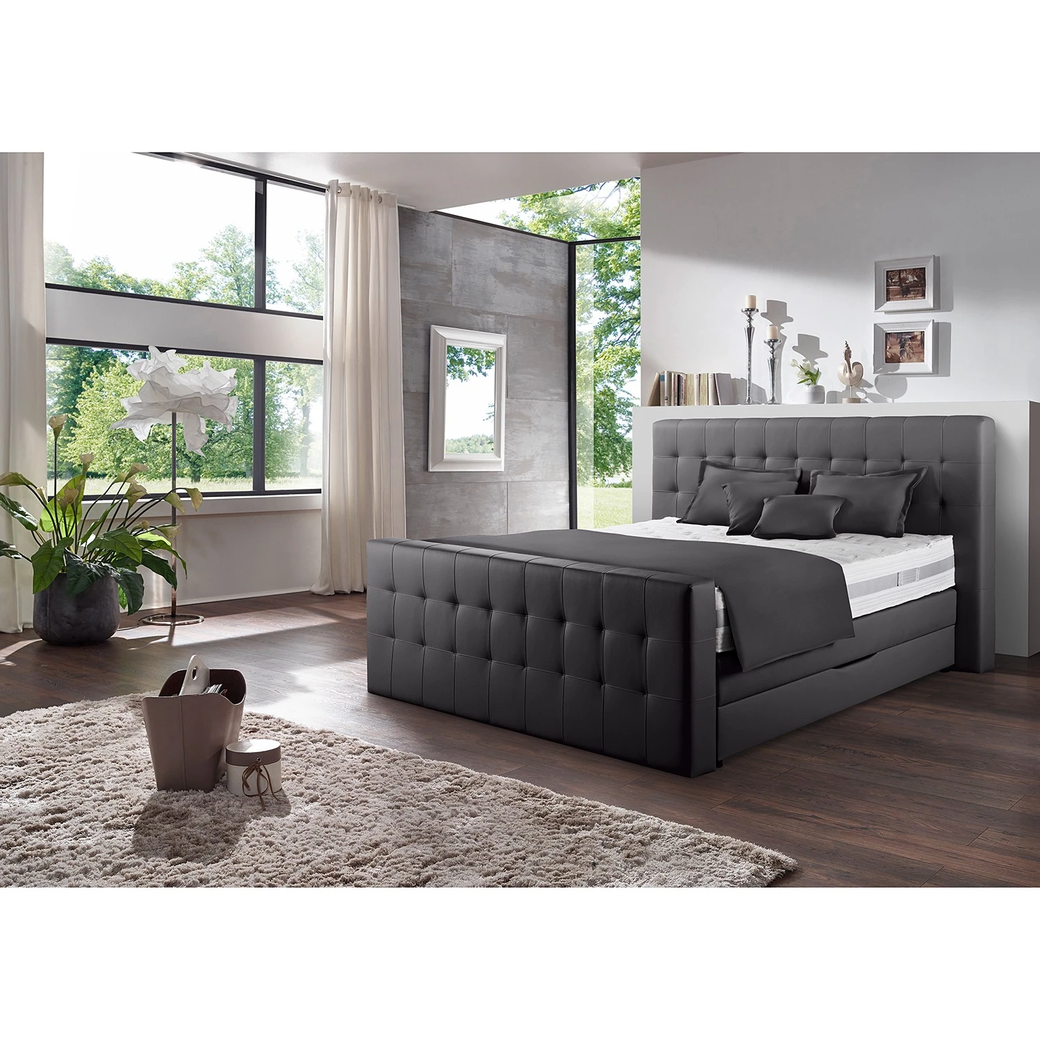 Loftscape Boxspringbett Calina - Anthrazit - 180 x 200cm - H3 4 Loftscape Boxspringbett Calina - Anthrazit - 180 x 200cm - H3 – Bild 2