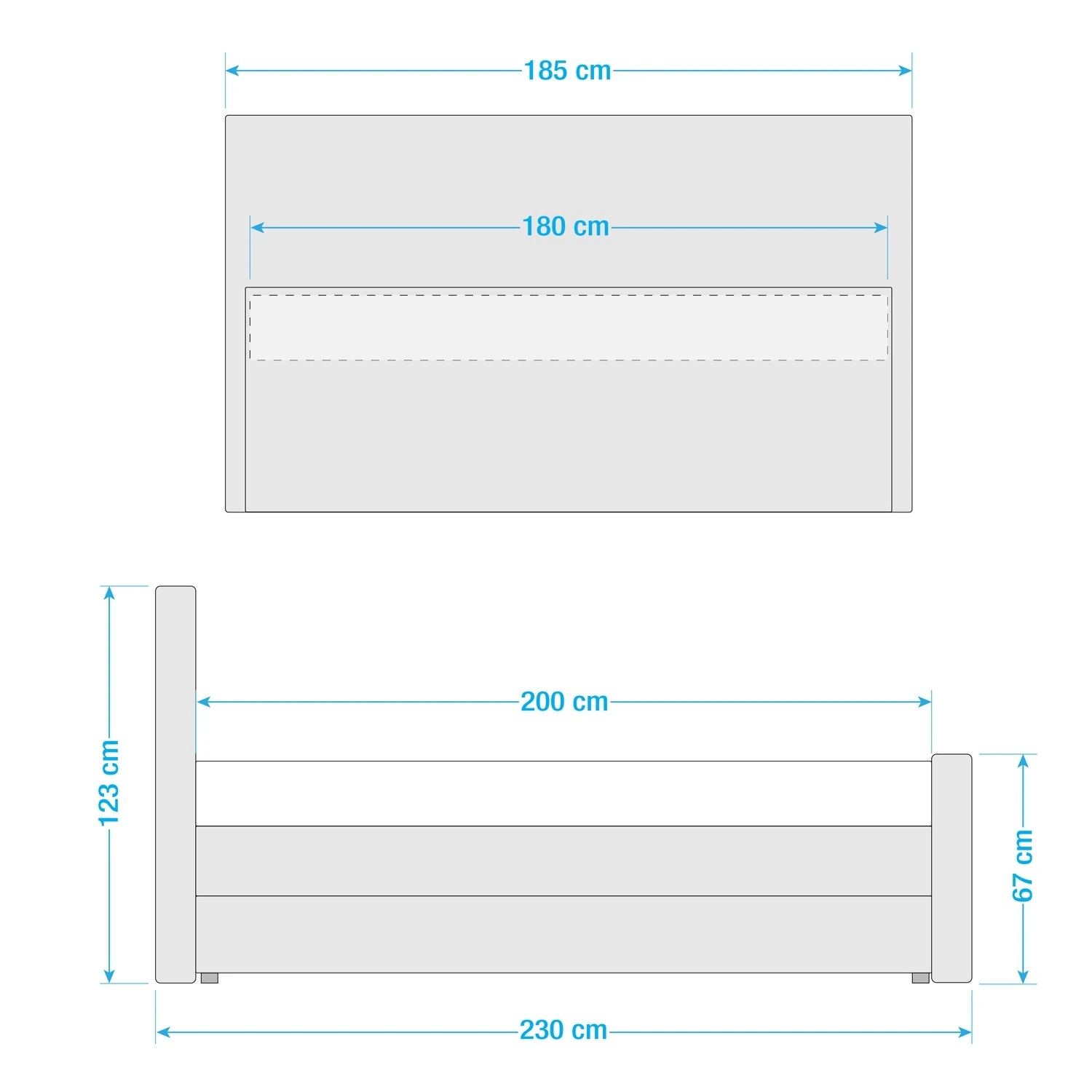 Loftscape Boxspringbett Calina - Anthrazit - 180 x 200cm - H3 6 Loftscape Boxspringbett Calina - Anthrazit - 180 x 200cm - H3 – Bild 4