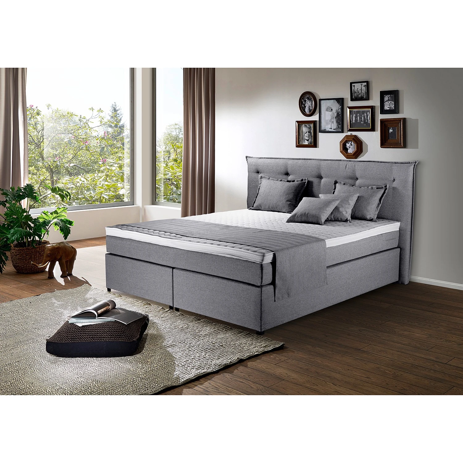 Loftscape Boxspringbett Heiko - Silber - 200 x 200cm - H3 4 Loftscape Boxspringbett Heiko - Silber - 200 x 200cm - H3 – Bild 2