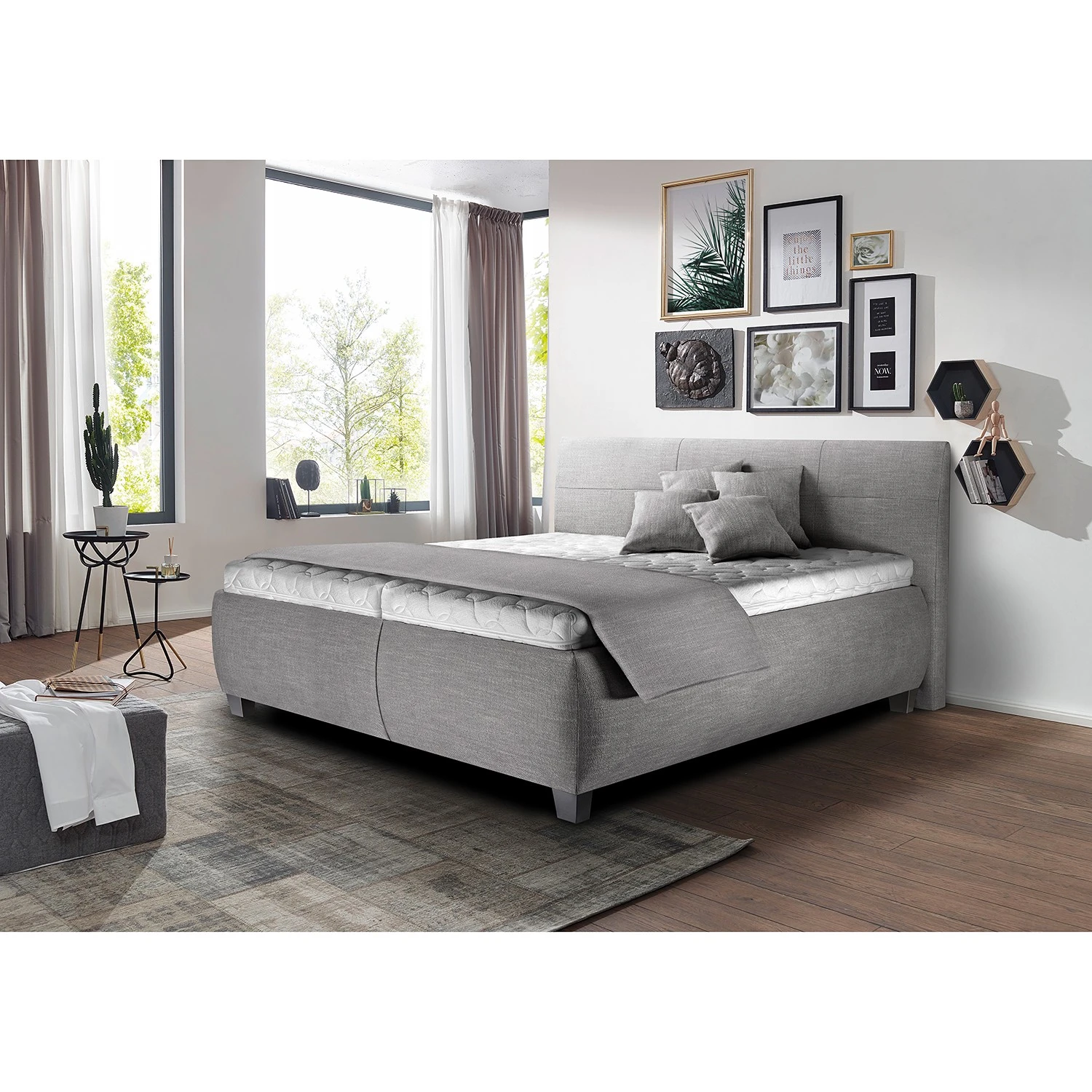 Loftscape Polsterbett Hilda II - Silber 4 Loftscape Polsterbett Hilda II - Silber – Bild 2