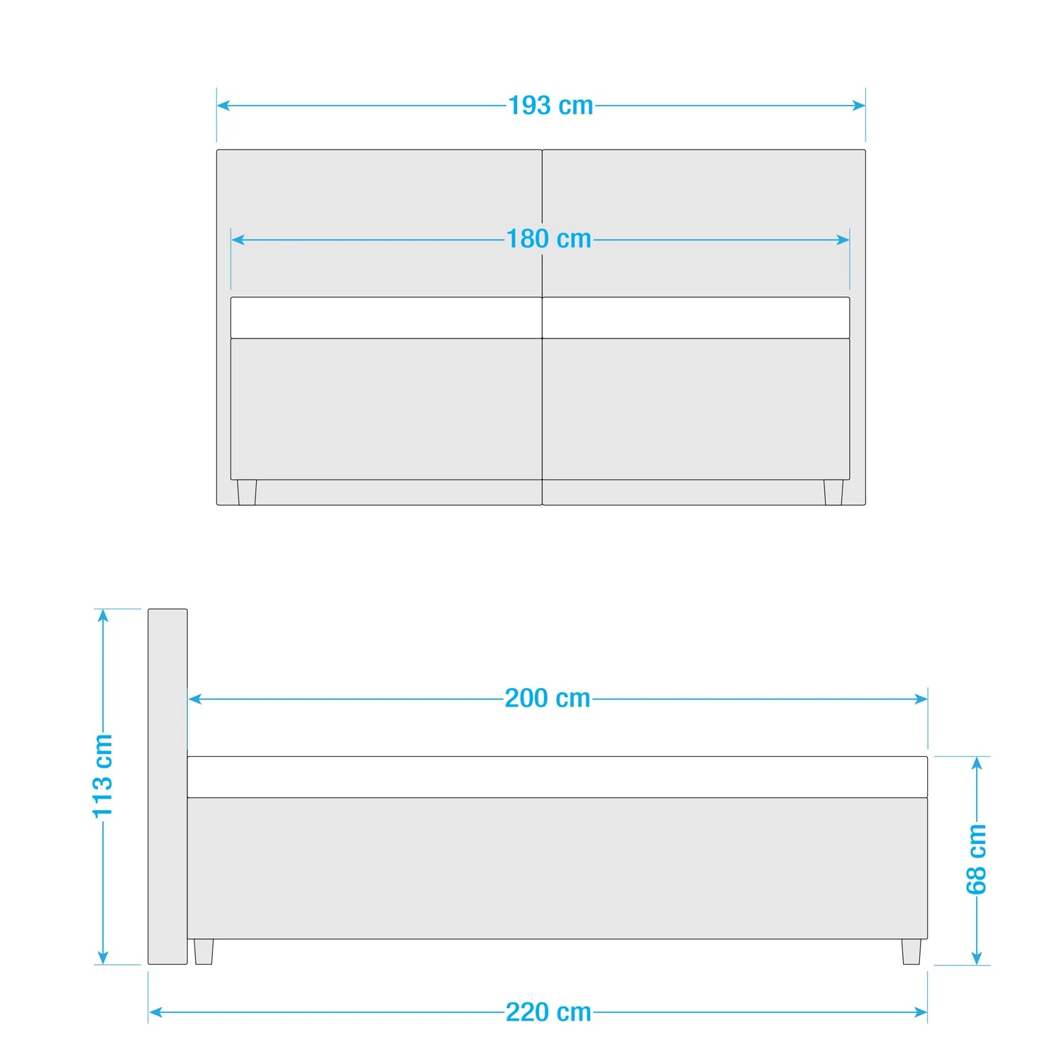 Loftscape Polsterbett Hilda II - Silber 5 Loftscape Polsterbett Hilda II - Silber – Bild 3