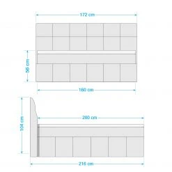Loftscape Boxspringbett Casa View - Taupe - 160 x 200cm - H3 -Deutschland Betten Verkäufe 2022 1000277965 210714 07483100248 SKETCH DETAILS P000000001000277965 sketch