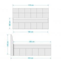 Loftscape Boxspringbett Casa View - Taupe - 160 x 200cm - H4 -Deutschland Betten Verkäufe 2022 1000277966 210714 07483100249 SKETCH DETAILS P000000001000277966 sketch