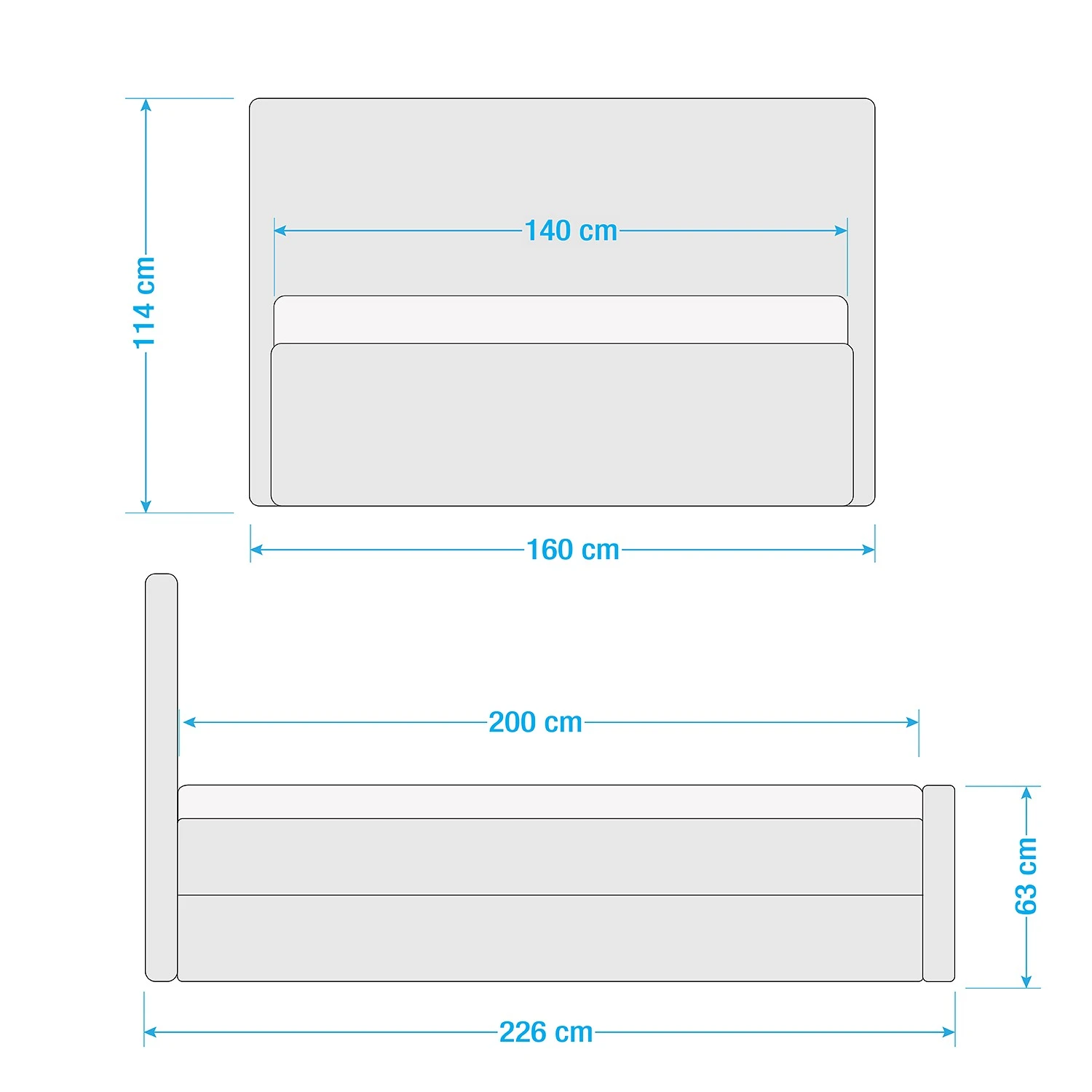 Loftscape Polsterbett Darlington - Silber - 140 x 200cm 11 Loftscape Polsterbett Darlington - Silber - 140 x 200cm – Bild 9
