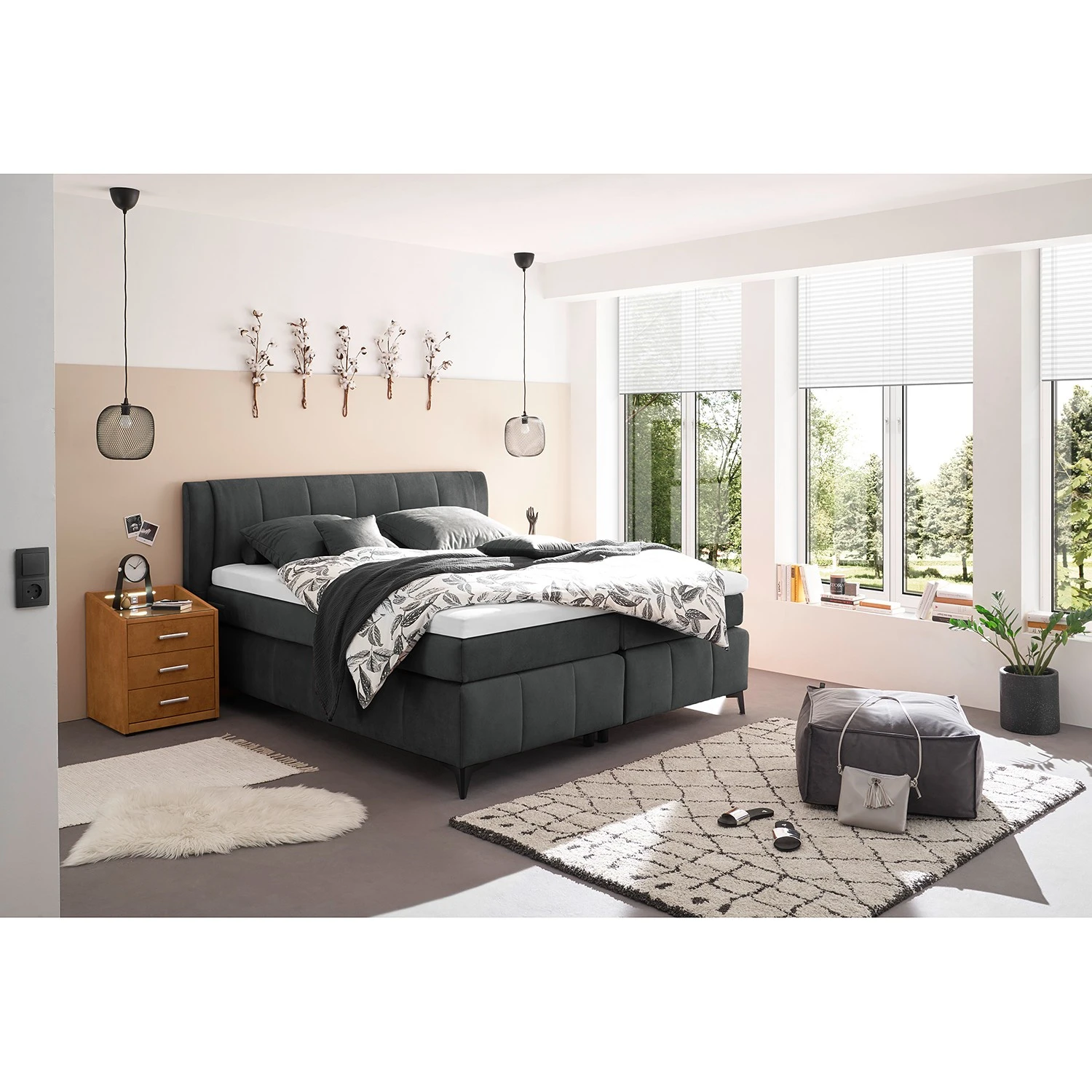 Loftscape Boxspringbett Dublin - Anthrazit - 180 x 200cm 4 Loftscape Boxspringbett Dublin - Anthrazit - 180 x 200cm – Bild 2