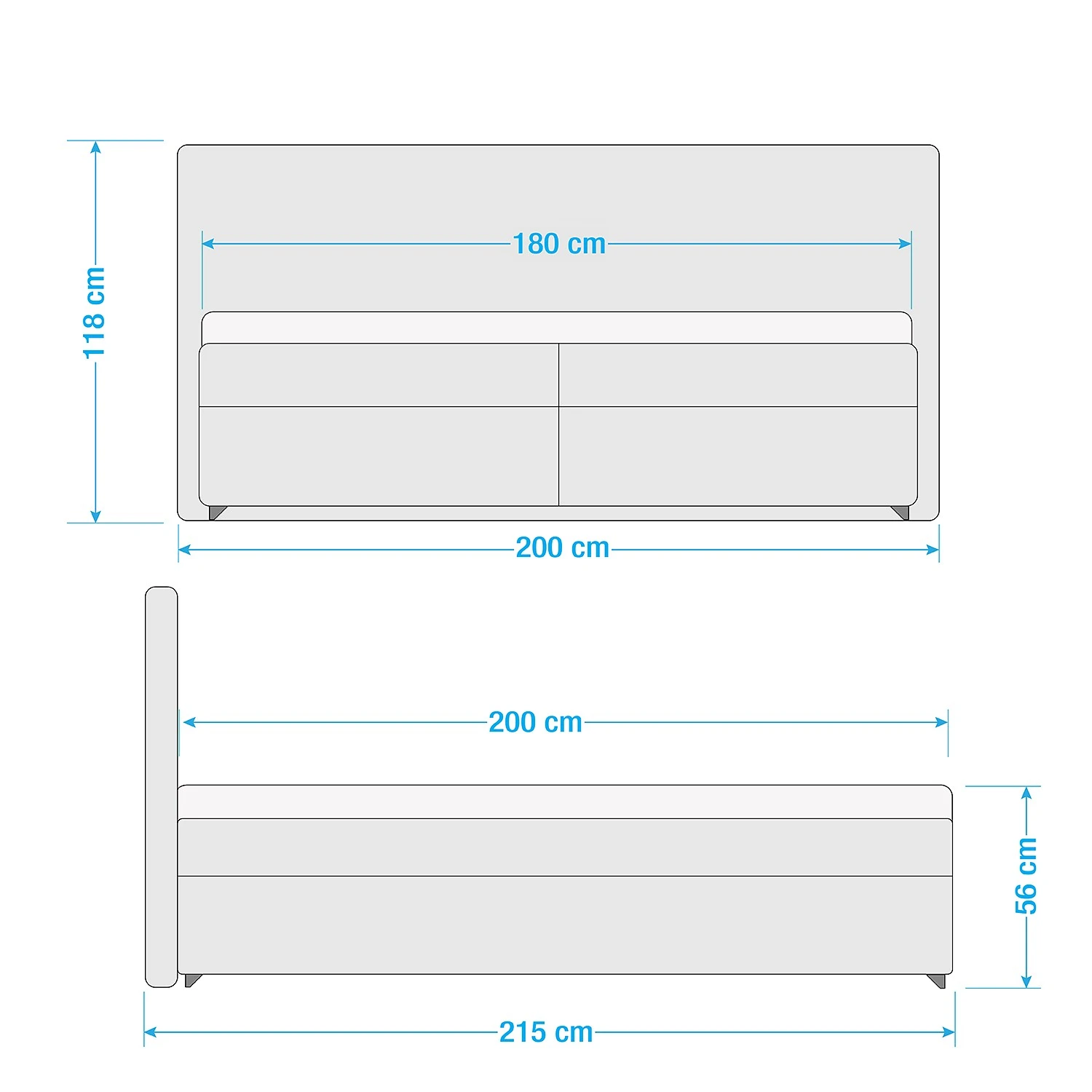Loftscape Polsterbett Retford - Steingrau - 180 x 200cm 11 Loftscape Polsterbett Retford - Steingrau - 180 x 200cm – Bild 9