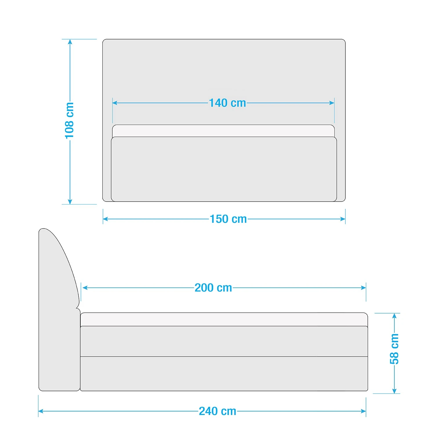Loftscape Polsterbett Paddington - Schlamm - 140 x 200cm 12 Loftscape Polsterbett Paddington - Schlamm - 140 x 200cm – Bild 10