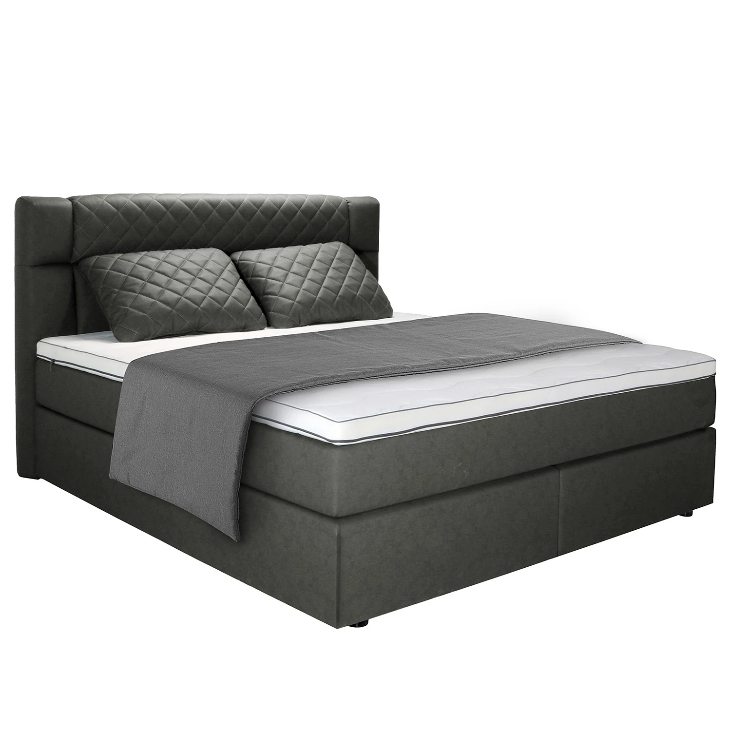 Loftscape Boxspringbett Chandler I - Grau - 180 x 200cm - H4 3 Loftscape Boxspringbett Chandler I - Grau - 180 x 200cm - H4