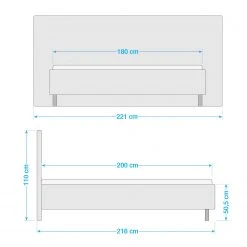 Studio Copenhagen Polsterbett Homely - Microfaser Alana: Dunkelgrau - 180 x 200cm -Deutschland Betten Verkäufe 2022 1000292757 210923 090509000510 SKETCH DETAILS P000000001000292757 sketch