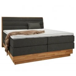 Loftscape Boxspringbett Merkur - Flachgewebe Oria: Graphit - 180 x 200cm - H3