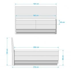 Loftscape Boxspringbett Merkur - Flachgewebe Oria: Graphit - 180 x 200cm - H3 -Deutschland Betten Verkäufe 2022 1000298046 211021 11024000856 SKETCH DETAILS P000000001000298046 sketch