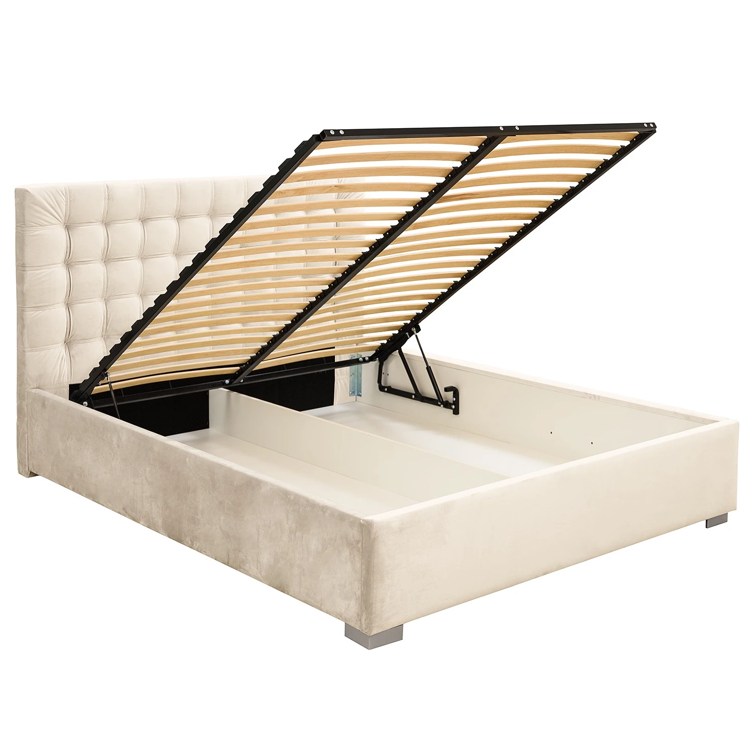 Loftscape Polsterbett Franky - Creme - 160 x 200cm - Mit Stauraum 4 Loftscape Polsterbett Franky - Creme - 160 x 200cm - Mit Stauraum – Bild 2