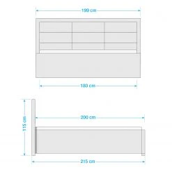 Loftscape Polsterbett Tiles - Grau - 180 x 200cm - Ohne Stauraum -Deutschland Betten Verkäufe 2022 1000307087 220204 12542900500 SKETCH DETAILS P000000001000307087 sketch