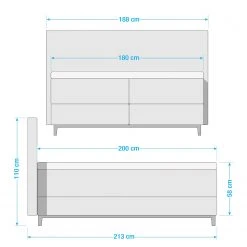 Loftscape Boxspringbett Andresito - Webstoff Raya: Silber -Deutschland Betten Verkäufe 2022 1000307925 211217 113312001016 SKETCH DETAILS P000000001000307925 sketch