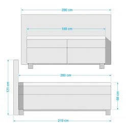 Loftscape Boxspringbett Vibe - Webstoff Oda: Hellgrau -Deutschland Betten Verkäufe 2022 1000307945 211217 113324001043 SKETCH DETAILS P000000001000307945 sketch