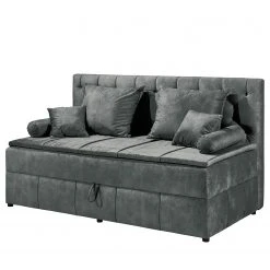 Loftscape Polsterbett Madras - Microfaser Salvo: Grau