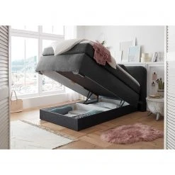 Loftscape Boxspringbett Le Roy - Microvelours Thala: Anthrazit - 120 x 200cm -Deutschland Betten Verkäufe 2022 1000307953 211217 11314500378 MOOD DETAILS P000000001000307953 mood