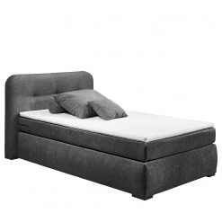 Loftscape Boxspringbett Le Roy - Microvelours Thala: Anthrazit - 120 x 200cm