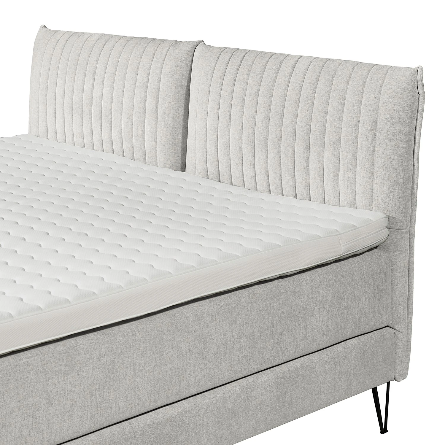 Loftscape Boxspringbett Kendisi - Microvelours Thala: Silber 5 Loftscape Boxspringbett Kendisi - Microvelours Thala: Silber – Bild 3