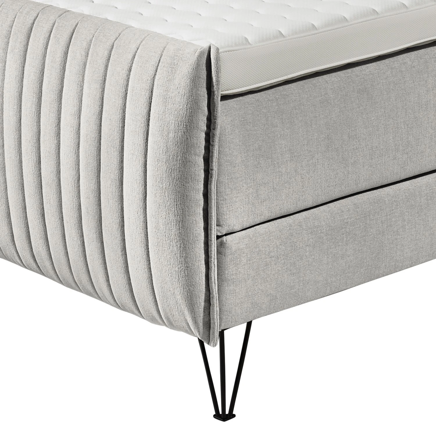 Loftscape Boxspringbett Kendisi - Microvelours Thala: Silber 6 Loftscape Boxspringbett Kendisi - Microvelours Thala: Silber – Bild 4