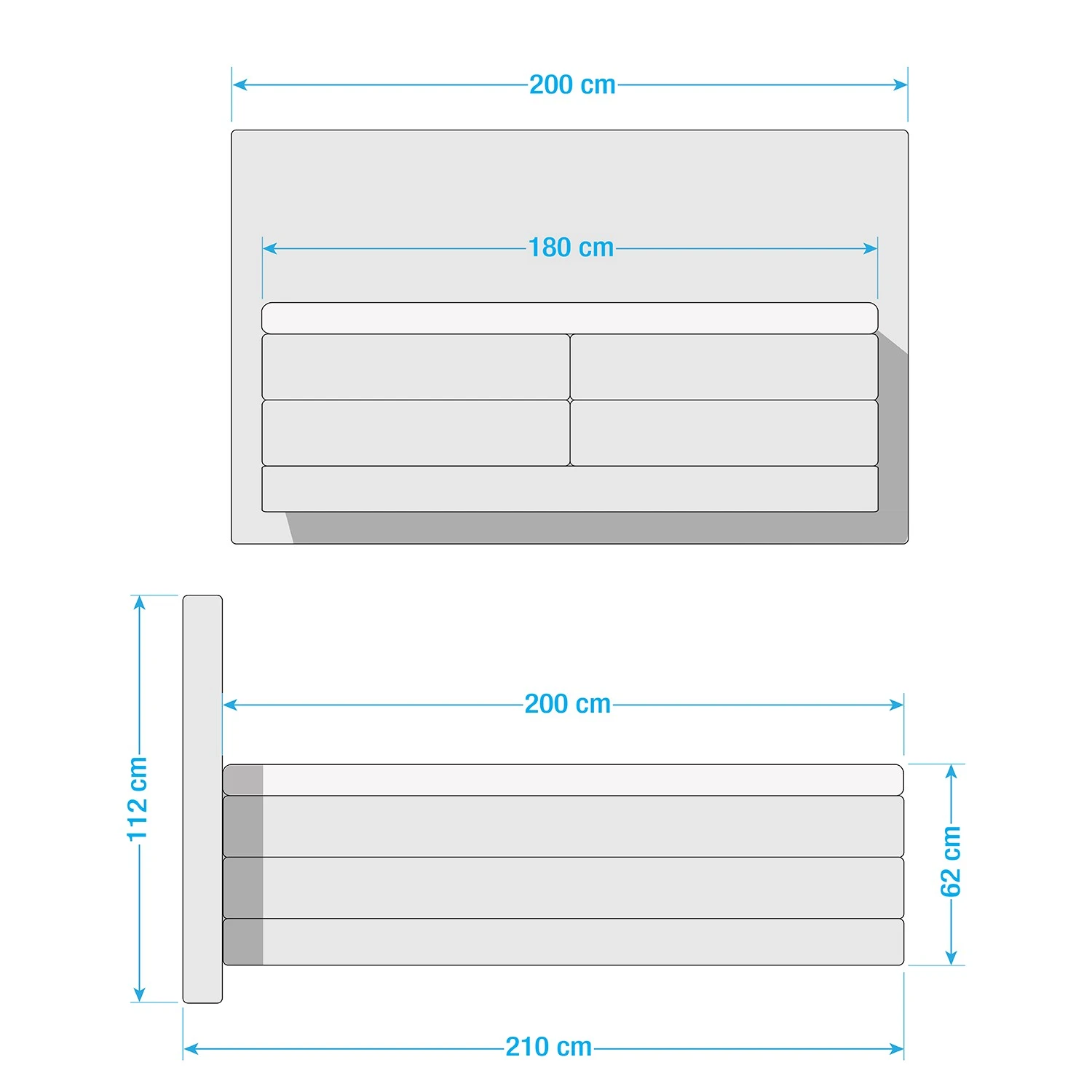 Loftscape Boxspringbett Batik Love - Webstoff Raya: Silber 7 Loftscape Boxspringbett Batik Love - Webstoff Raya: Silber – Bild 5