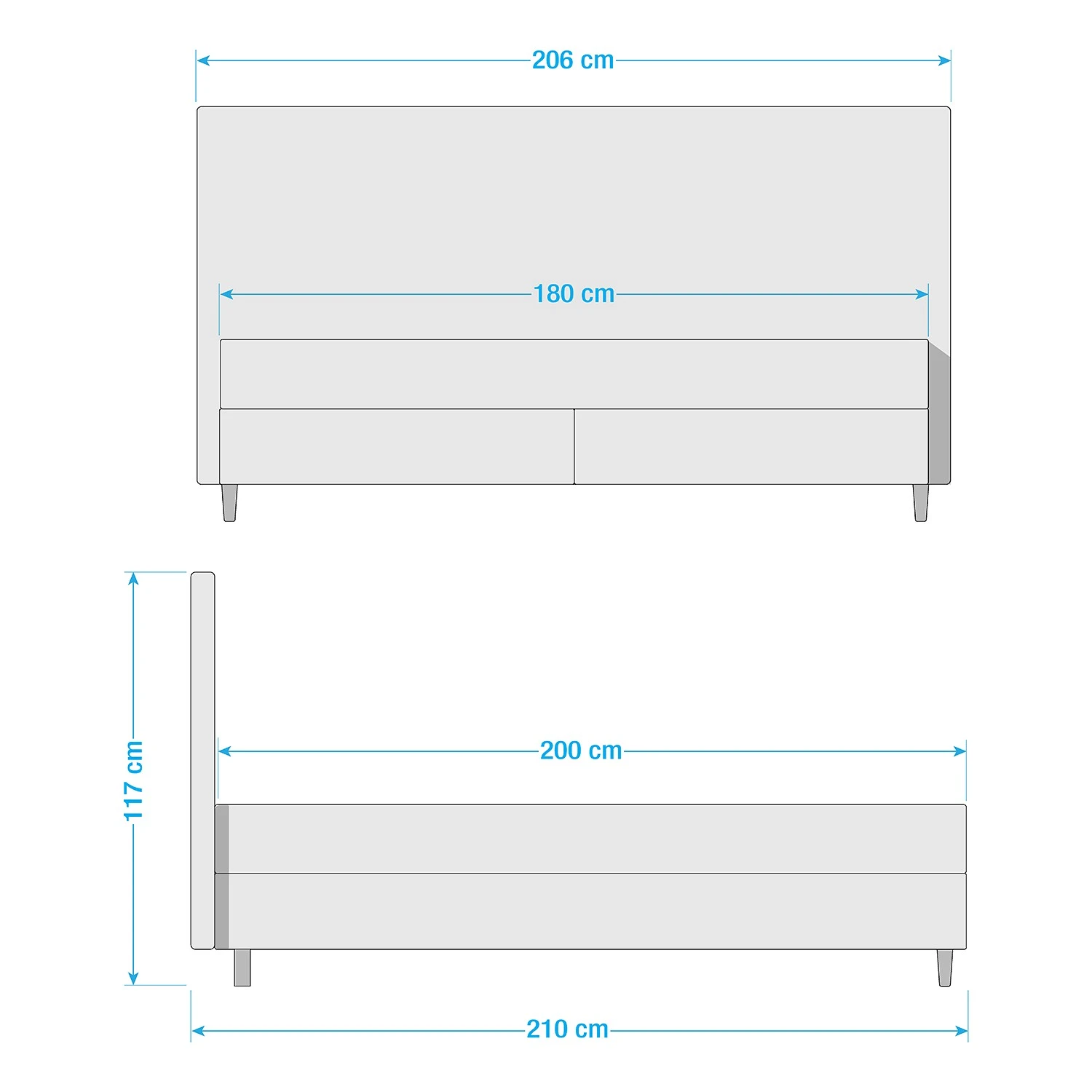 Wimex Boxspringbett Stavanger - 180 x 200cm - Ohne Topper 5 Wimex Boxspringbett Stavanger - 180 x 200cm - Ohne Topper – Bild 3