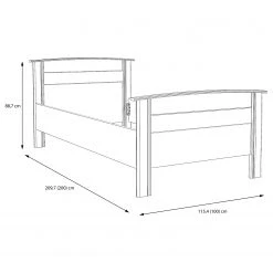 Loftscape Bettgestell Janem - Eiche Bianco -Deutschland Betten Verkäufe 2022 1000324978 220117 082157000580 SKETCH DETAILS P000000001000324978 sketch