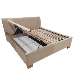 Mørteens Polsterbett Larisa - Samt Ravi: Beige - 180 x 200cm - Mit Stauraum -Deutschland Betten Verkäufe 2022 1000325157 220217 060 DETAILS P000000001000325157