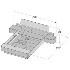 Loftscape Bettgestell Salzburg (3-teilig) -Deutschland Betten Verkäufe 2022 1000325257 220121 150521000500 SKETCH DETAILS P000000001000325257 sketch