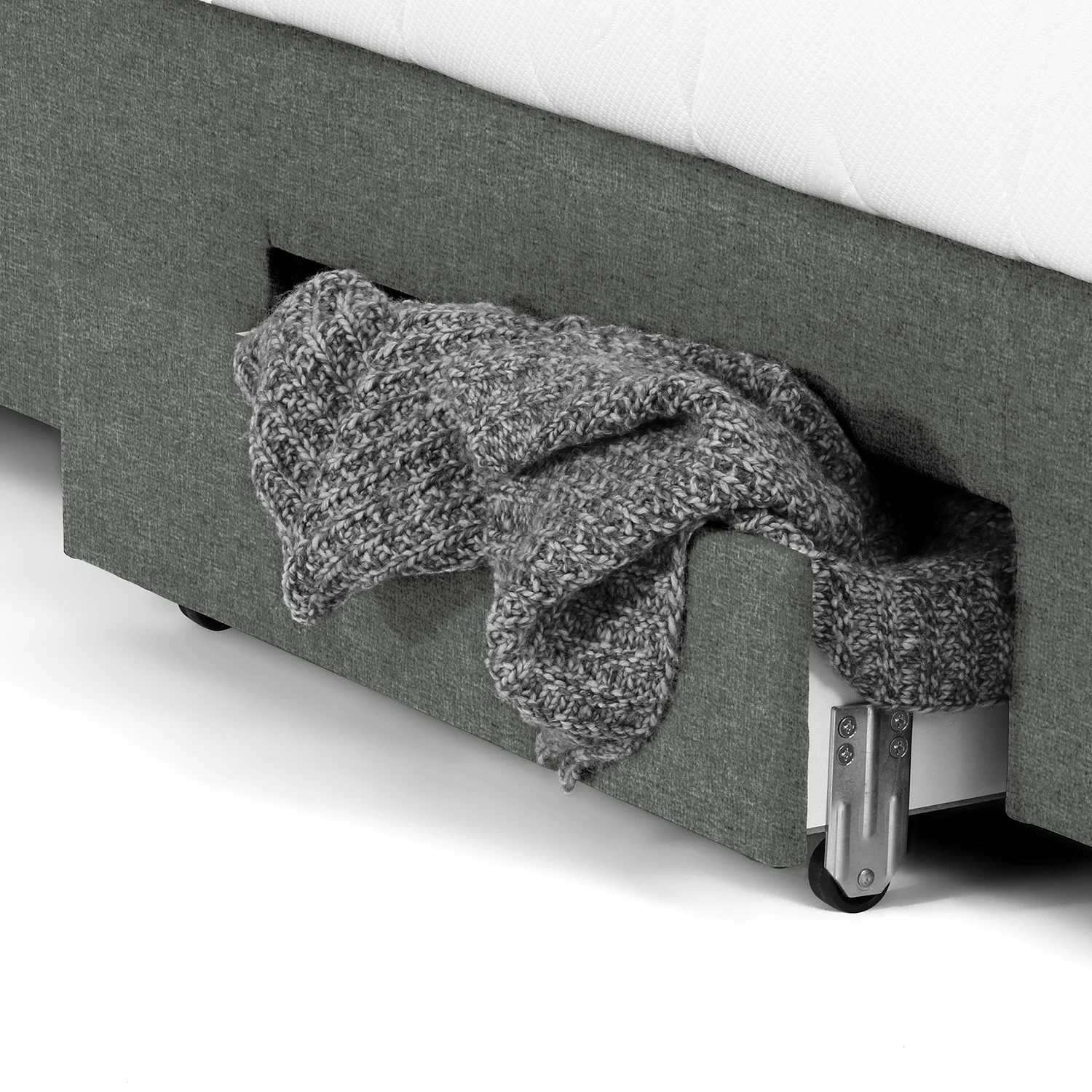 Loftscape Boxspringbett Runner I - mit Beleuchtung - Flachgewebe Kora: Grau 7 Loftscape Boxspringbett Runner I - mit Beleuchtung - Flachgewebe Kora: Grau – Bild 5