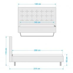 Neue Modular Bettgestell Livorno - 140 x 200cm 15 Neue Modular Bettgestell Livorno - 140 x 200cm -Deutschland Betten Verkäufe 2022 1000330246 220211 500 SKETCH DETAILS P000000001000330246 sketch