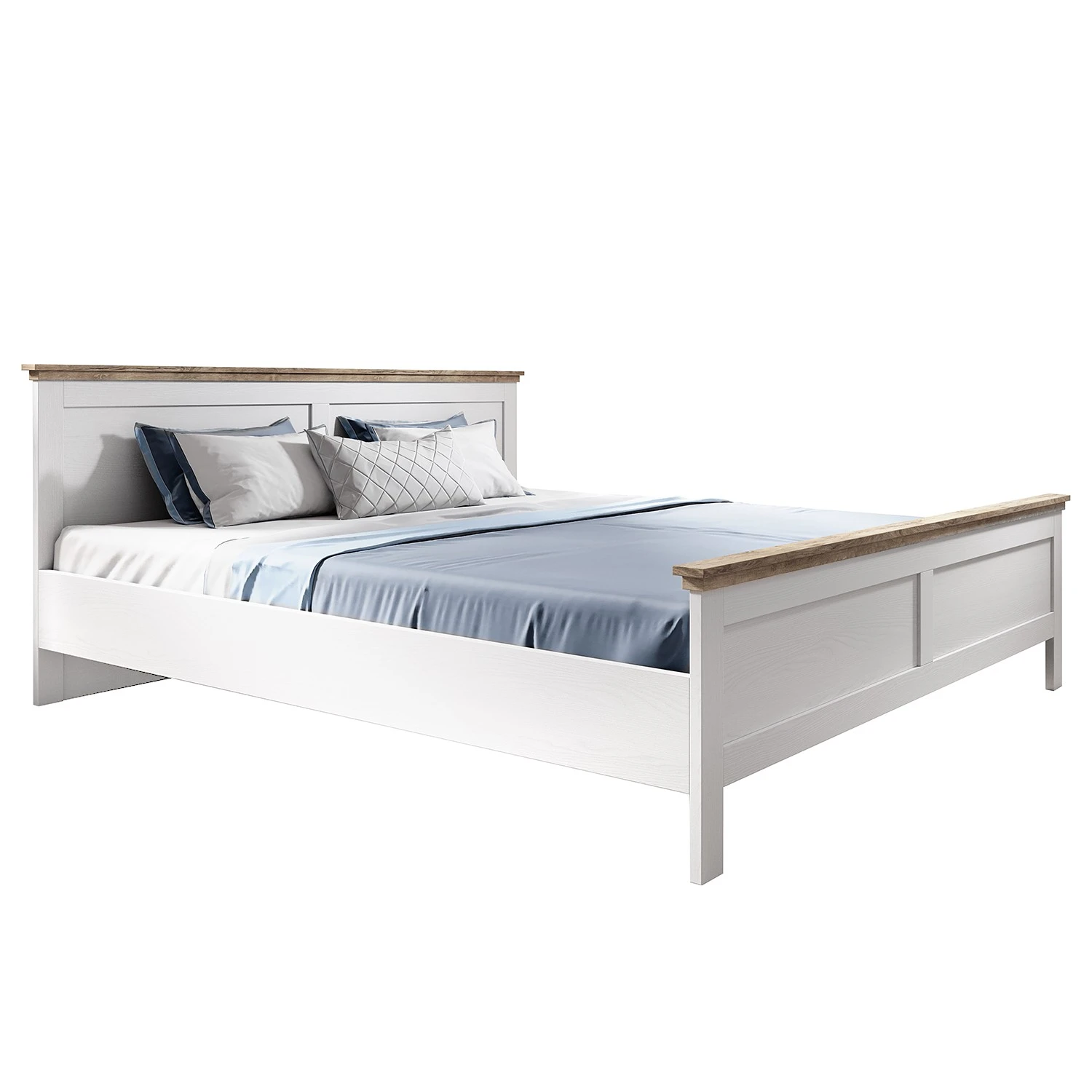 Loftscape Bettgestell Emmanuela - Eiche Weiß Dekor - 180 x 200cm 3 Loftscape Bettgestell Emmanuela - Eiche Weiß Dekor - 180 x 200cm