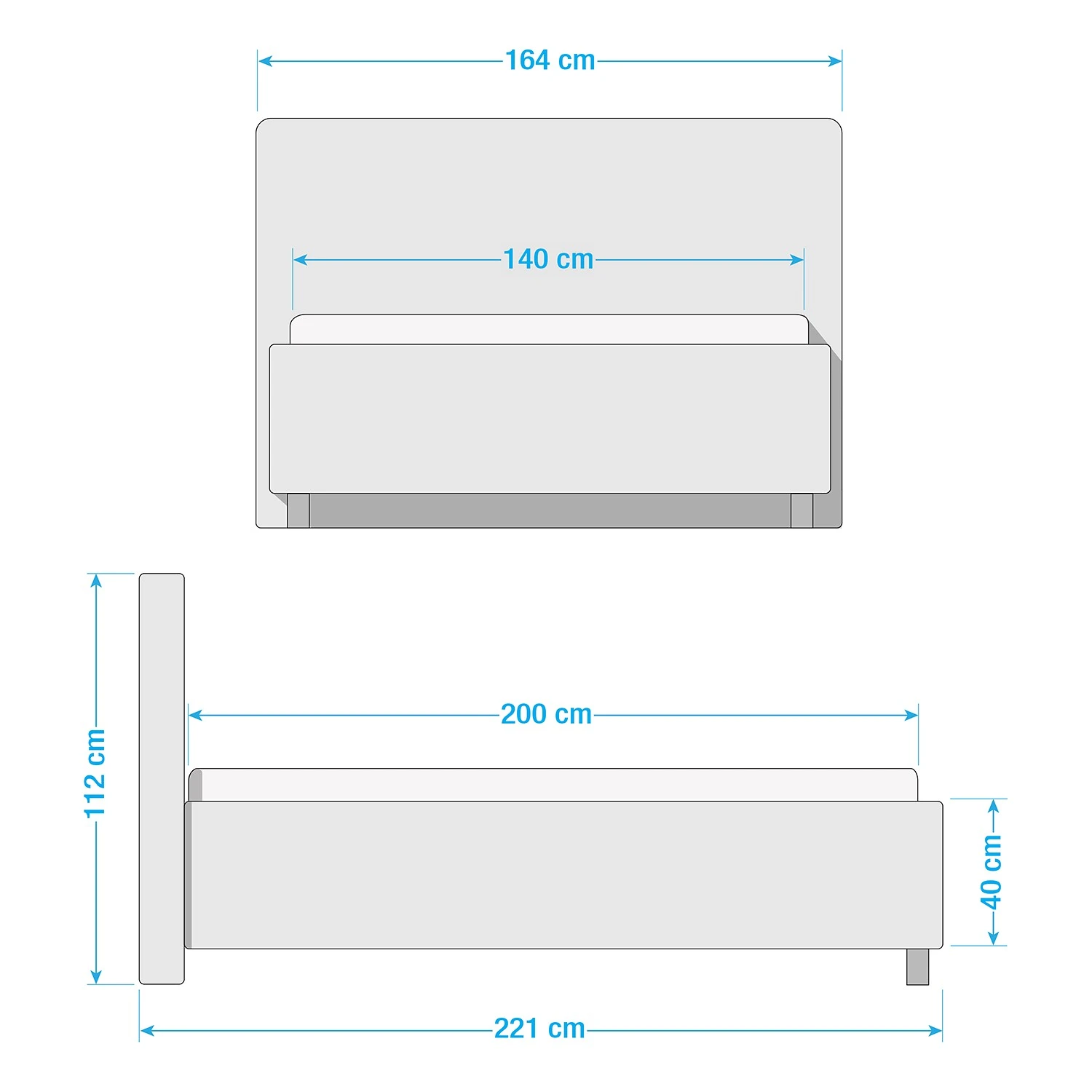 Trendline by ADA Polsterbett Peggy - Beige - 140 x 200cm - H3 11 Trendline by ADA Polsterbett Peggy - Beige - 140 x 200cm - H3 – Bild 9