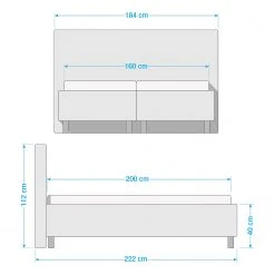 Trendline by ADA Polsterbett Rosella - Weiß - 160 x 200cm -Deutschland Betten Verkäufe 2022 1000338207 220503 500 SKETCH DETAILS P000000001000338207 sketch