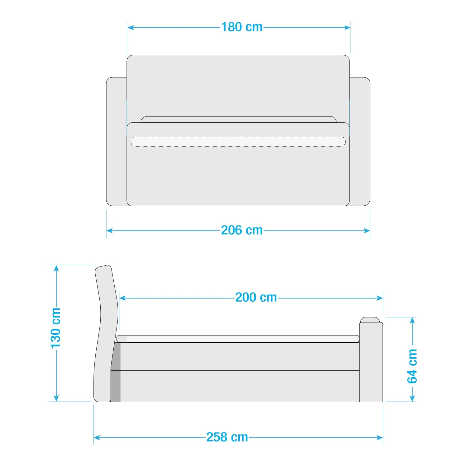 Loftscape Boxspringbett Cinema - H3 11 Loftscape Boxspringbett Cinema - H3 – Bild 9