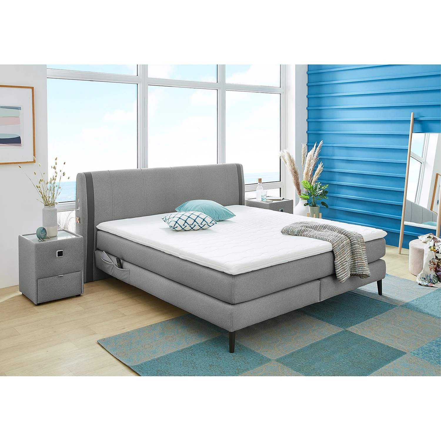 Loftscape Boxspringbett Nirvana - Grau - H4 4 Loftscape Boxspringbett Nirvana - Grau - H4 – Bild 2