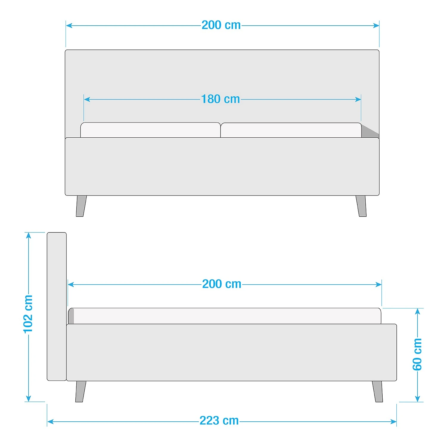Meise.möbel Polsterbett Mattis I - Beige - 180 x 200cm - 2 Bettkästen 13 Meise.möbel Polsterbett Mattis I - Beige - 180 x 200cm - 2 Bettkästen – Bild 11