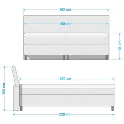 Tom Tailor Boxspringbett Color Box - Stoff TBO: 9 anthrazite - 160 x 200cm - H3 - Unifarben -Deutschland Betten Verkäufe 2022 1000346730 220505 500 SKETCH DETAILS P000000001000346730 sketch