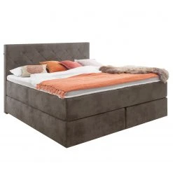 Meise.möbel Boxspringbett New York - Taupe - 160 x 200cm - H2