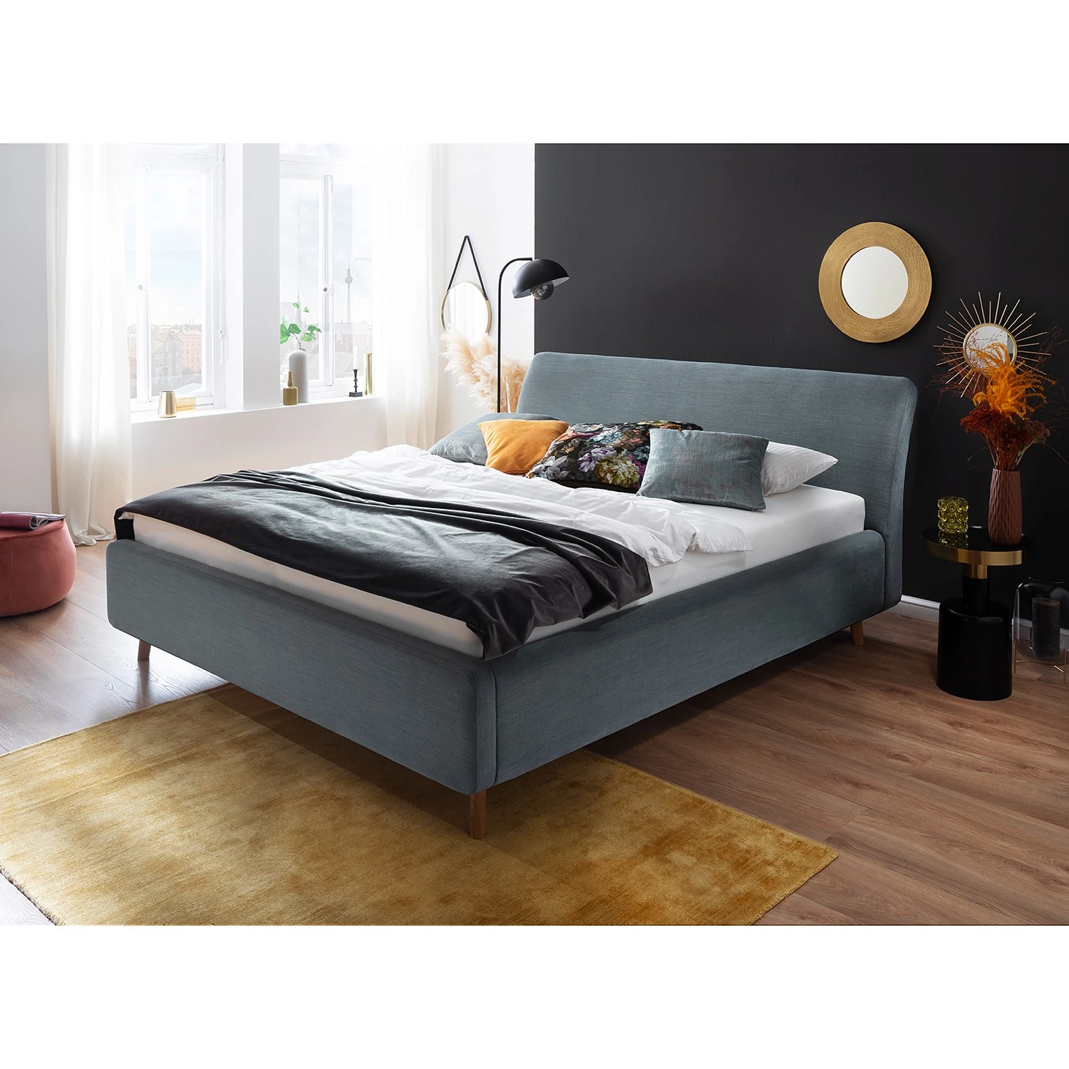 Meise.möbel Polsterbett Mila I - Grau - 180 x 200cm 4 Meise.möbel Polsterbett Mila I - Grau - 180 x 200cm – Bild 2