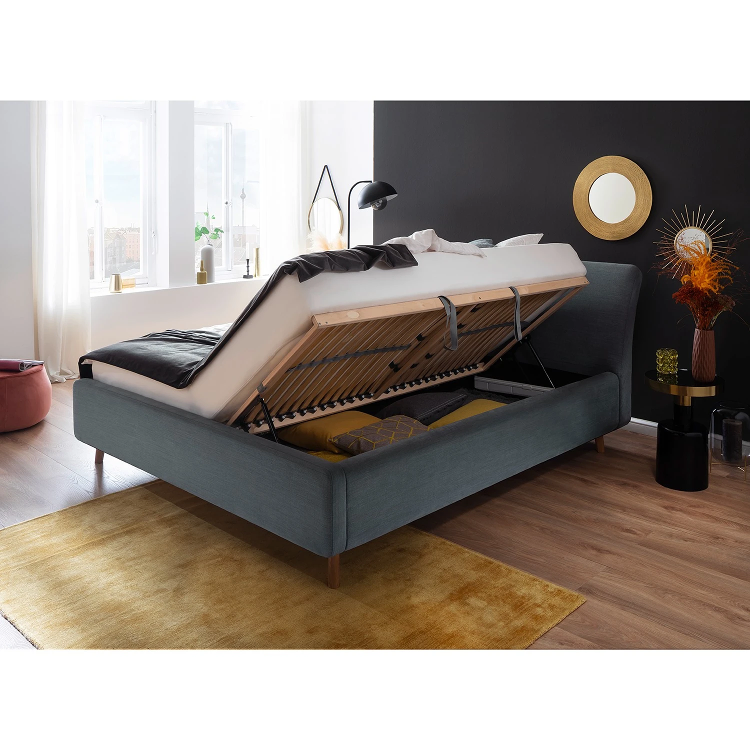 Meise.möbel Polsterbett Mila I - Grau - 180 x 200cm 5 Meise.möbel Polsterbett Mila I - Grau - 180 x 200cm – Bild 3