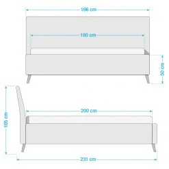 Meise.möbel Polsterbett Mila I - Grau - 180 x 200cm 27 Meise.möbel Polsterbett Mila I - Grau - 180 x 200cm -Deutschland Betten Verkäufe 2022 1000350948 220622 500 SKETCH DETAILS P000000001000350948 sketch