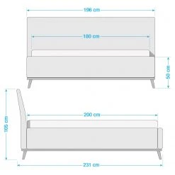 Meise.möbel Polsterbett Mila II - Beige / Eiche Natur - 180 x 200cm -Deutschland Betten Verkäufe 2022 1000350958 220622 500 SKETCH DETAILS P000000001000350958 sketch