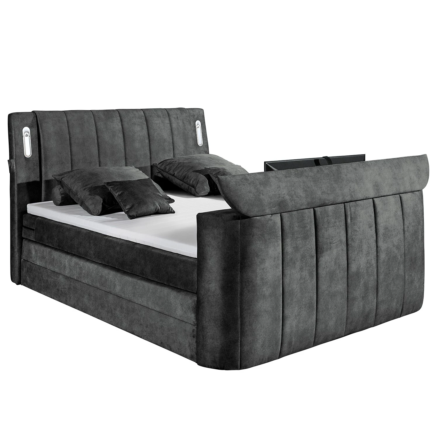 Loftscape Boxspringbett Touch II - Microfaser Salvo: Anthrazit 8 Loftscape Boxspringbett Touch II - Microfaser Salvo: Anthrazit – Bild 6