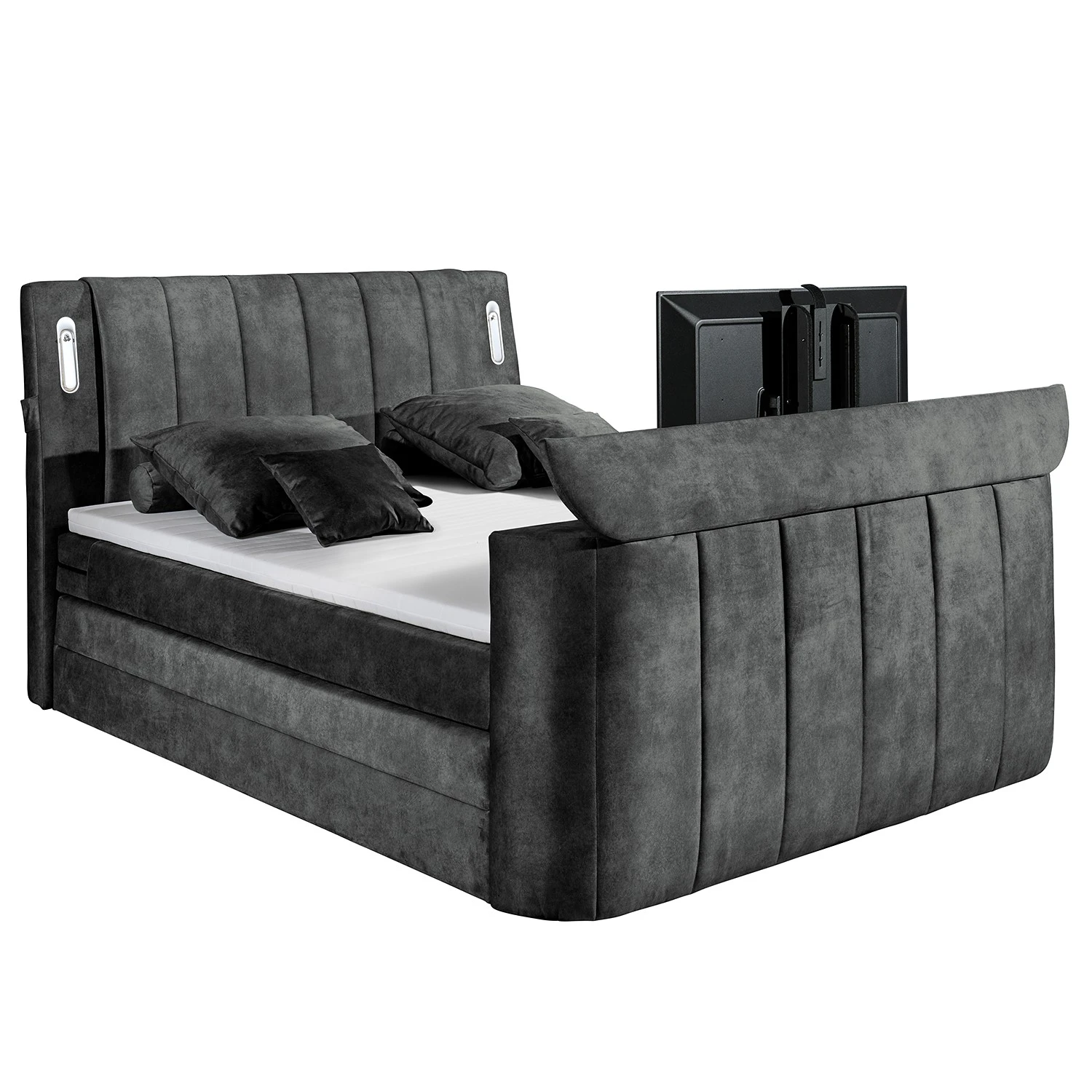 Loftscape Boxspringbett Touch II - Microfaser Salvo: Anthrazit 9 Loftscape Boxspringbett Touch II - Microfaser Salvo: Anthrazit – Bild 7