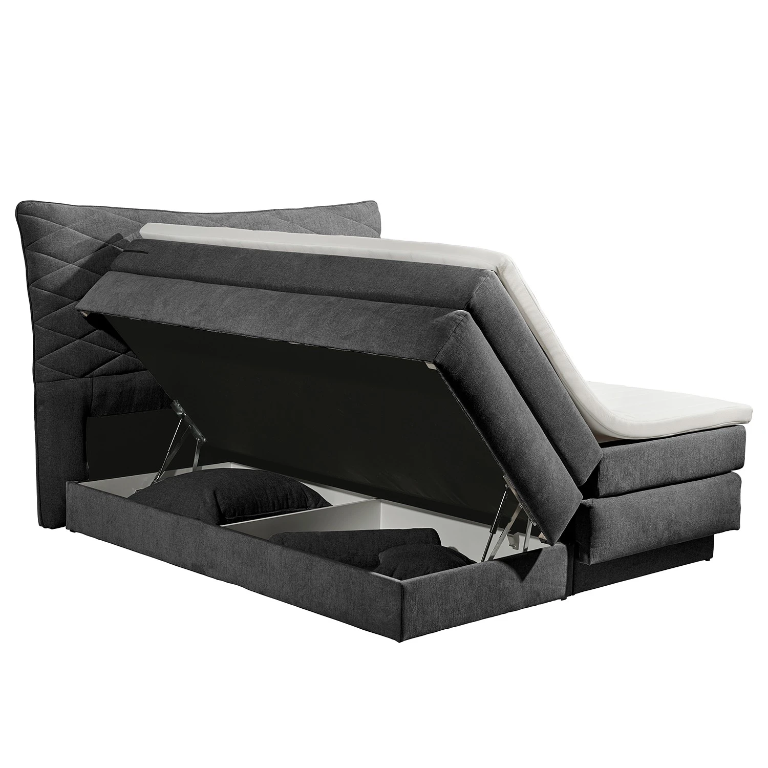 Loftscape Boxspringbett Viktor - Microvelours Thala: Anthrazit 6 Loftscape Boxspringbett Viktor - Microvelours Thala: Anthrazit – Bild 4