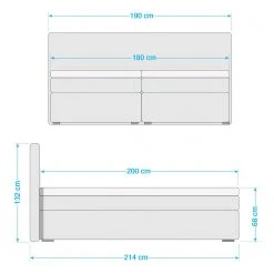 Loftscape Boxspringbett Valentia - Webstoff Raya: Silber -Deutschland Betten Verkäufe 2022 1000352966 220602 500 SKETCH DETAILS P000000001000352966 sketch
