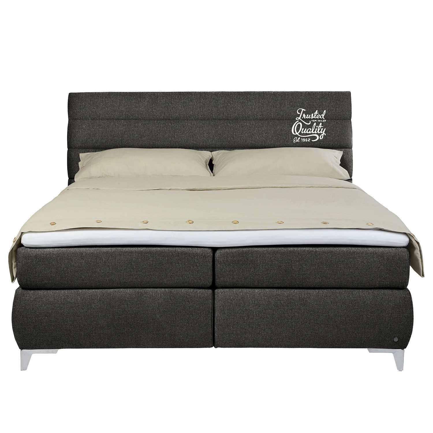 Tom Tailor Boxspringbett Soft Lines Box - Stoff TBO: 9 anthrazite - 180 x 200cm - H3 5 Tom Tailor Boxspringbett Soft Lines Box - Stoff TBO: 9 anthrazite - 180 x 200cm - H3 – Bild 3