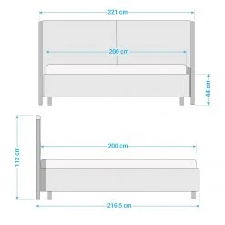 Tom Tailor Polsterbett California Bed - Chenille GCP: 29 elephant - 200 x 200cm - Ohne Matratze -Deutschland Betten Verkäufe 2022 1000355648 220603 500 SKETCH DETAILS P000000001000355648 sketch